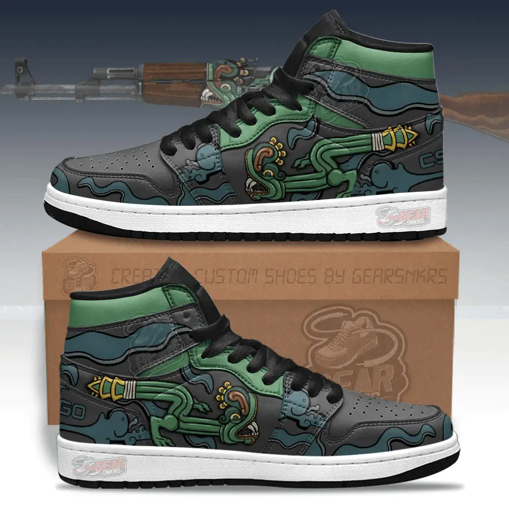 Air JD Hightop Shoes Fire Serpent Counter-Strike Skins J1 Shoes Custom For Fans
