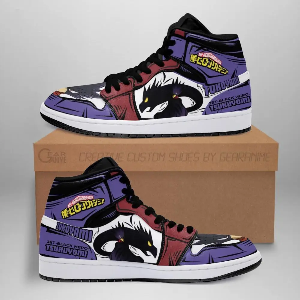 Air JD Hightop Shoes Fumikage Tokoyami JD1s Sneakers Tsukuyomi My Hero Academia JD1s Sneakers