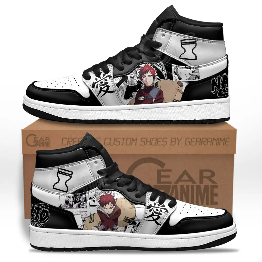 Air JD Hightop Shoes Gaara JD1s Sneakers Custom Anime Shoes Mix Manga