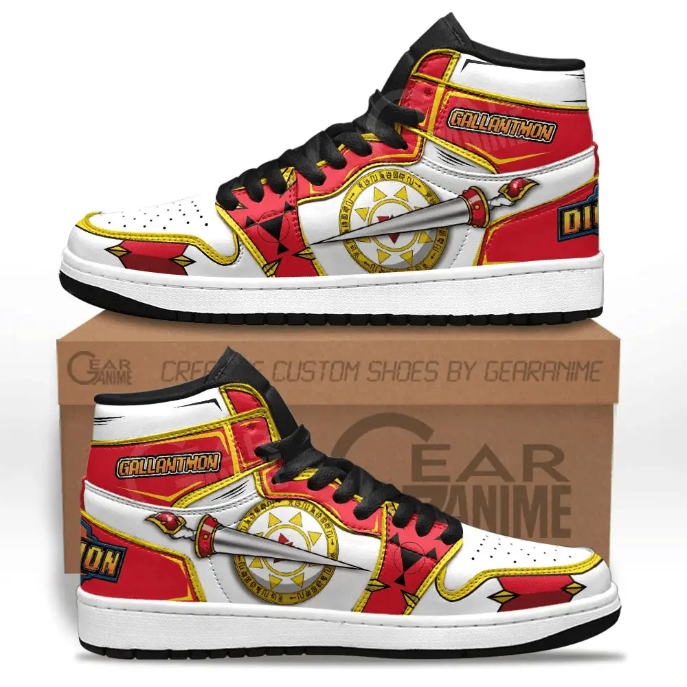 Air JD Hightop Shoes Gallantmon JD1s Sneakers Custom Digimon Anime Shoes For Fans
