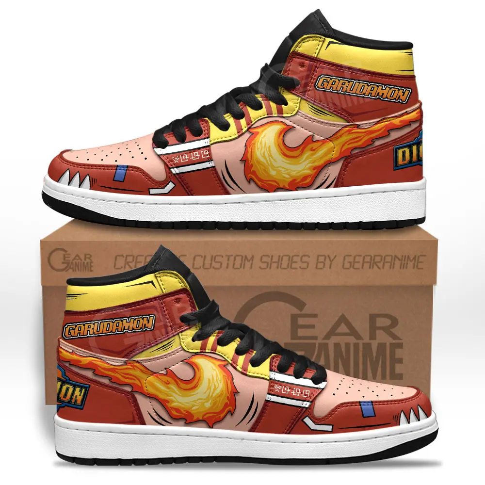 Air JD Hightop Shoes Garudamon JD1s Sneakers Custom Digimon Anime Shoes For Fans Air JD Hightop Shoes Garudamon JD1s Sneakers Custom Digimon Anime Shoes For Fans - Image 1