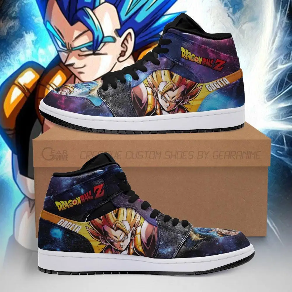 Air JD Hightop Shoes Gogeta JD1s Sneakers Galaxy Custom Dragon Ball Anime Shoes