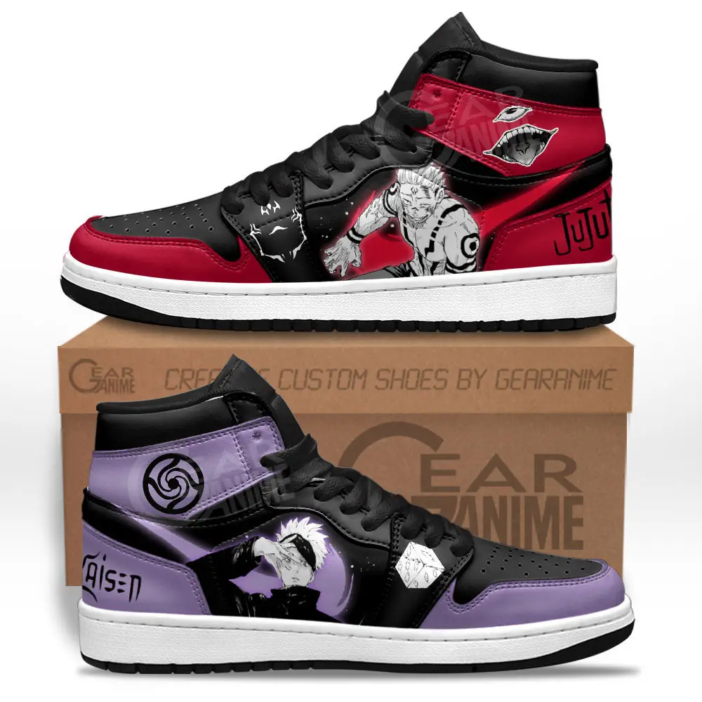 Air JD Hightop Shoes Gojo and Sukuna JD1s Sneakers Jujutsu Kaisen Custom Anime Shoes Air JD Hightop Shoes Gojo and Sukuna JD1s Sneakers Jujutsu Kaisen Custom Anime Shoes - Image 1