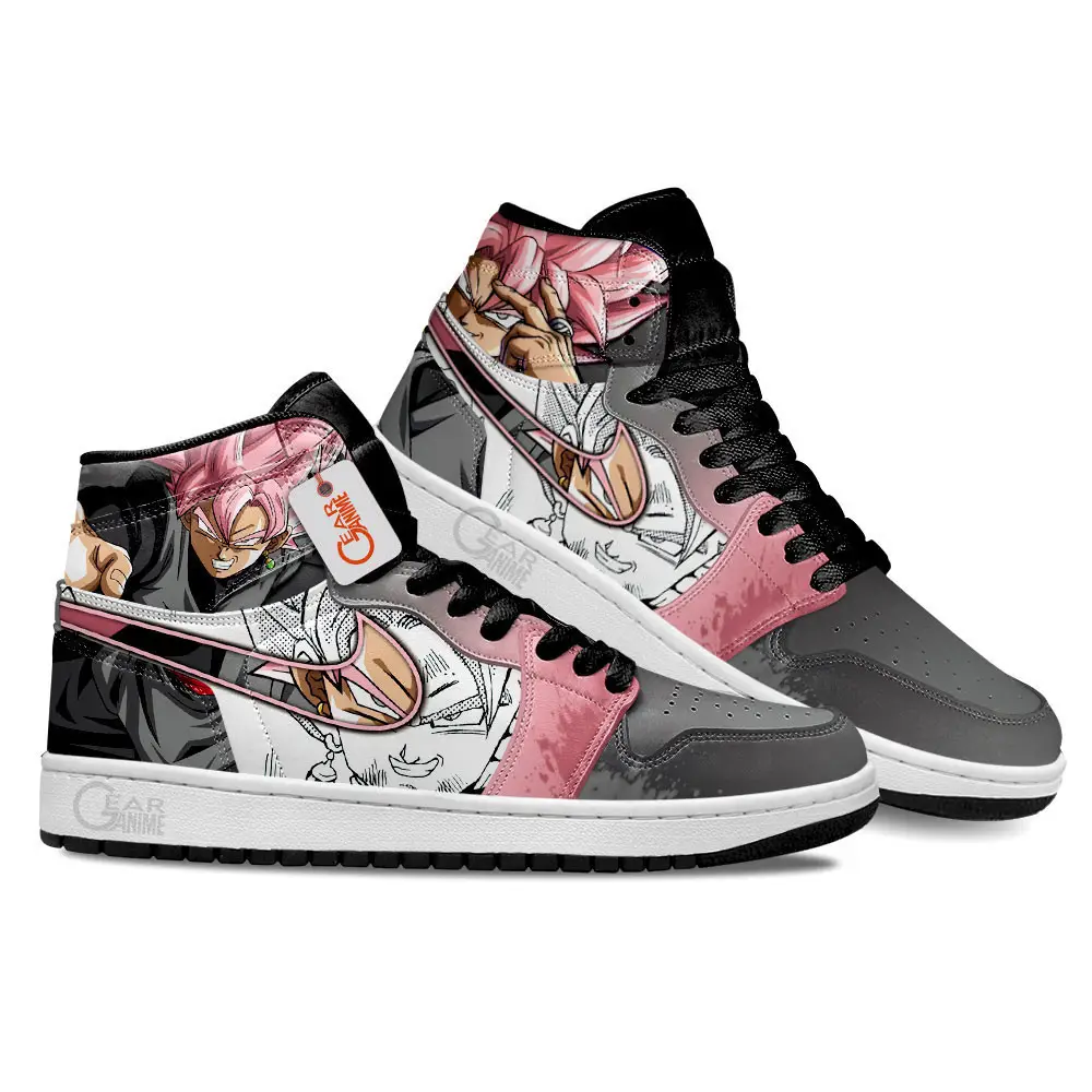 Air JD Hightop Shoes Goku Black Rose Shoes DB Anime Custom Sneakers MN2102