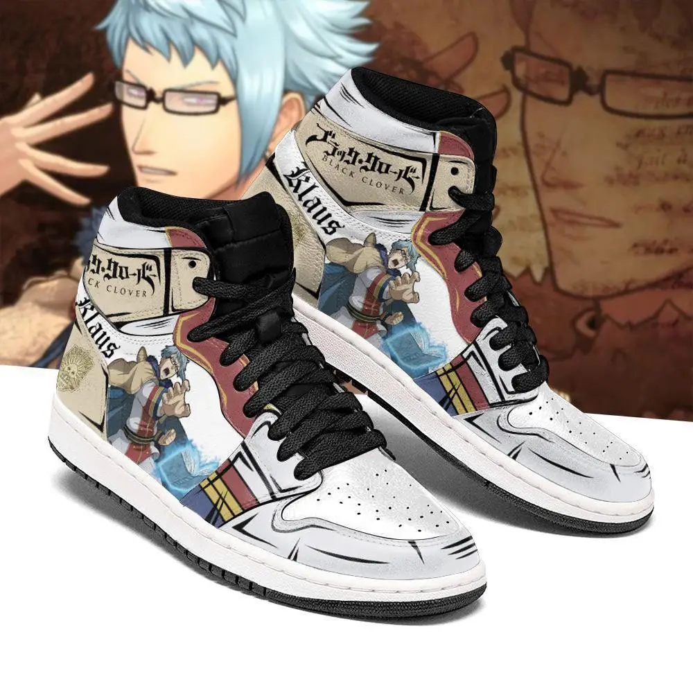 Air JD Hightop Shoes Golden Dawn Klaus JD1s Sneakers Black Clover Anime Shoes