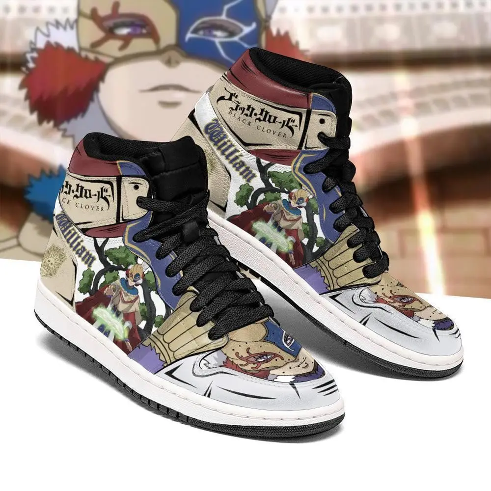 Air JD Hightop Shoes Golden Dawn William Vangeance JD1s Sneakers Black Clover Anime Shoes