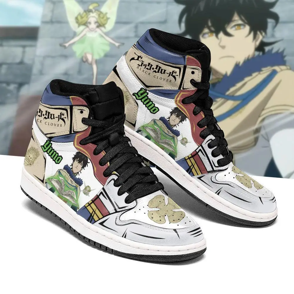 Air JD Hightop Shoes Golden Dawn Yuno JD1s Sneakers Black Clover Anime Shoes