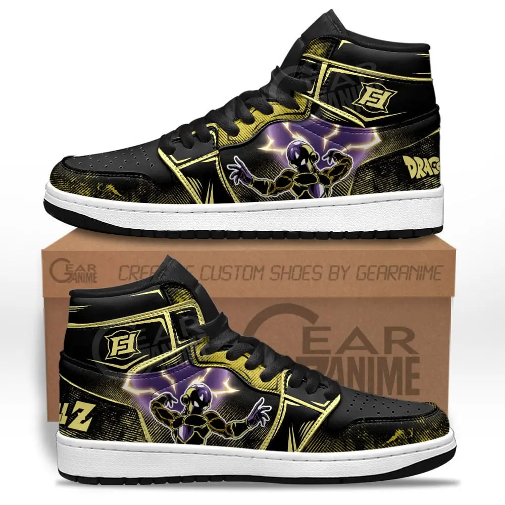 Air JD Hightop Shoes Golden Frieza JD1s Sneakers Custom Dragon Ball Anime Shoes Air JD Hightop Shoes Golden Frieza JD1s Sneakers Custom Dragon Ball Anime Shoes - Image 1