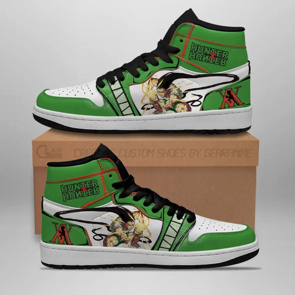Air JD Hightop Shoes Gon Freecss Hunter X Hunter JD1s Sneakers Adult HxH Anime Shoes