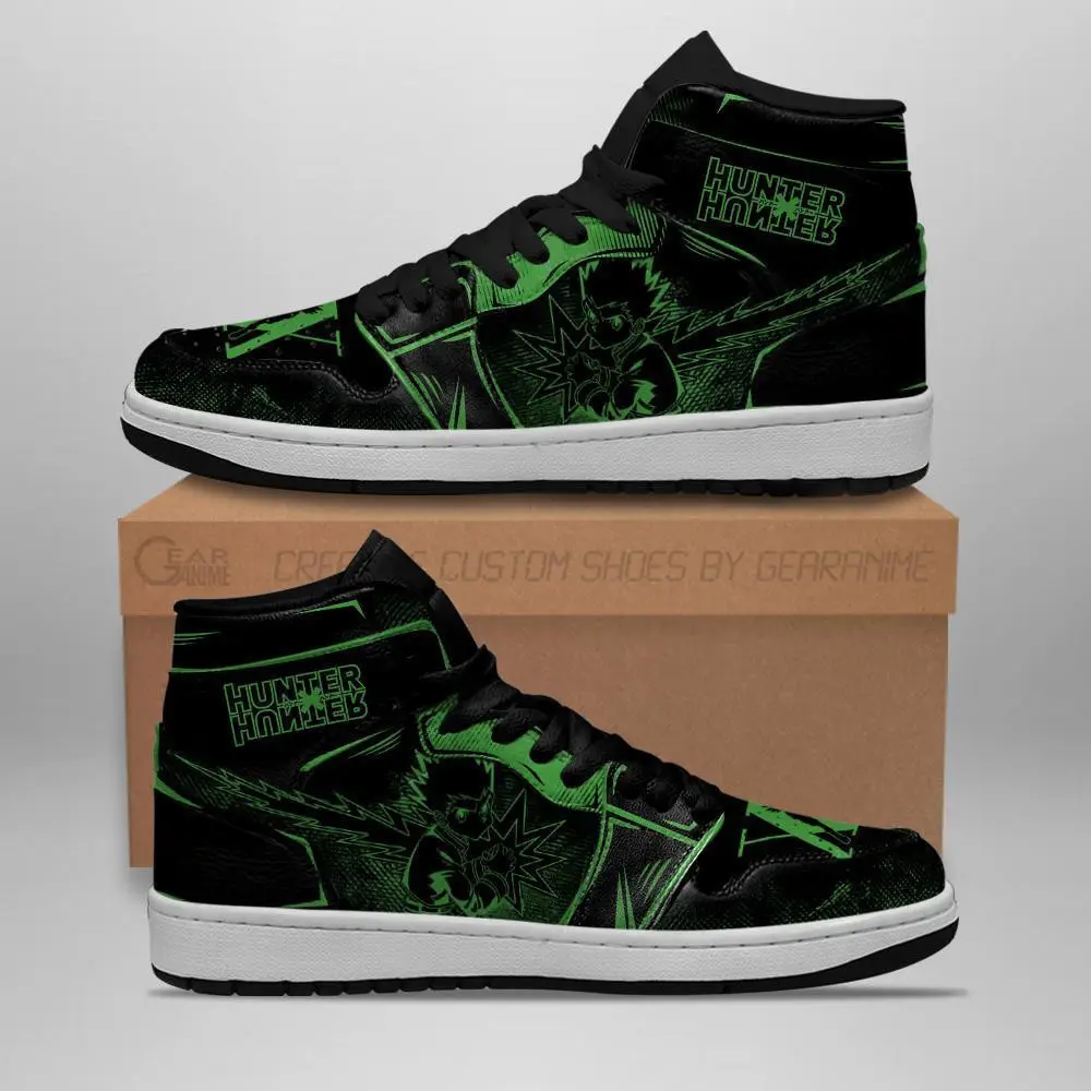 Air JD Hightop Shoes Gon Freecss Hunter X Hunter JD1s Sneakers Dark HxH Anime Shoes Air JD Hightop Shoes Gon Freecss Hunter X Hunter JD1s Sneakers Dark HxH Anime Shoes - Image 1