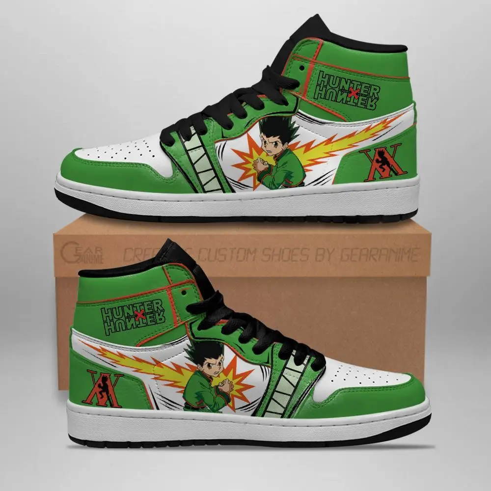 Air JD Hightop Shoes Gon Freecss Hunter X Hunter JD1s Sneakers HxH Anime Shoes