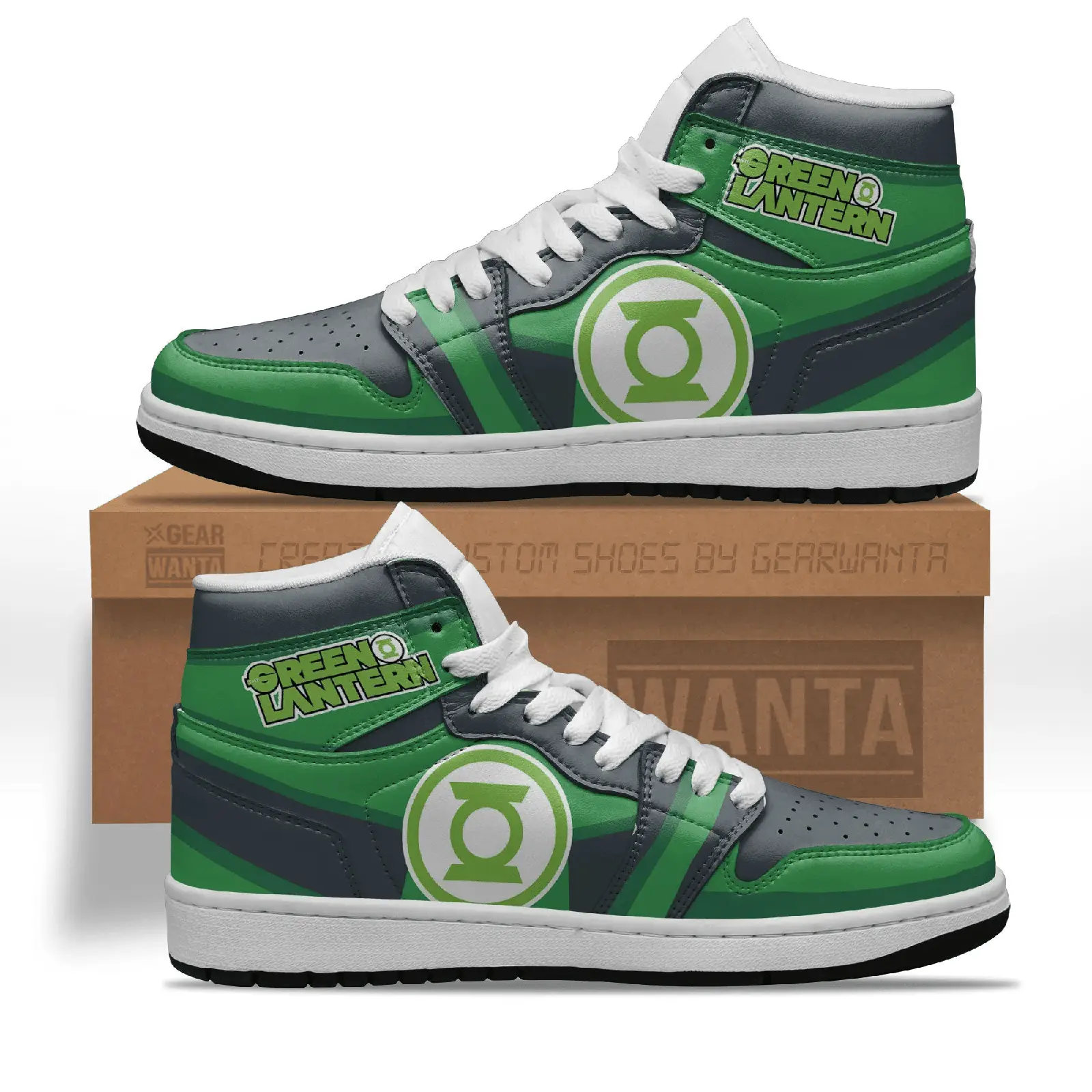 Air JD Hightop Shoes Green Lantern J1 Shoes Custom Super Heroes Sneakers Air JD Hightop Shoes Green Lantern J1 Shoes Custom Super Heroes Sneakers - Image 1