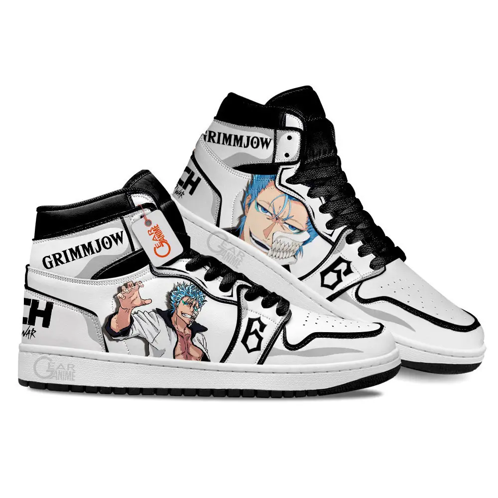 Air JD Hightop Shoes Grimmjow Jaegerjaquez Custom Anime Shoes MN0901