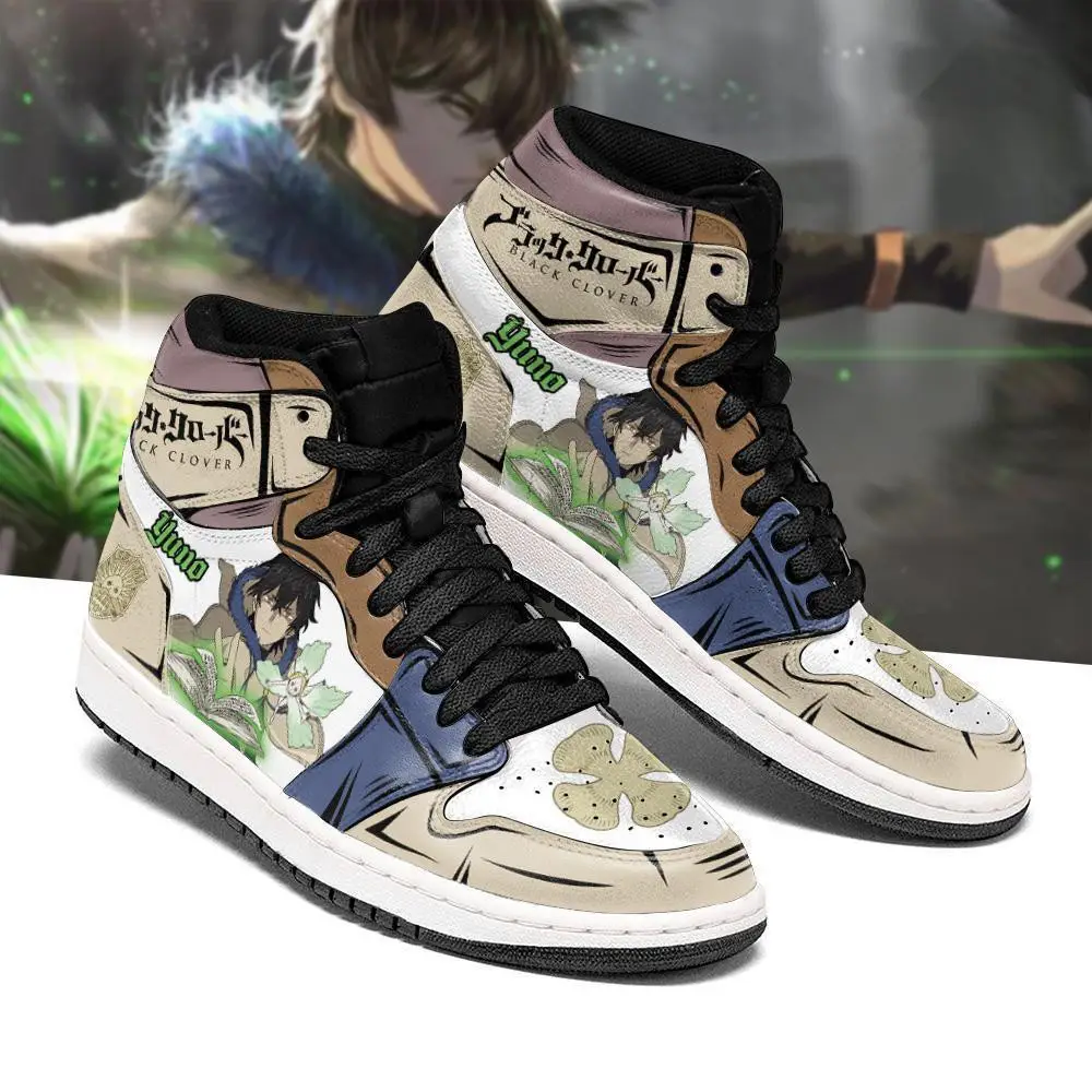 Air JD Hightop Shoes Grimore Yuno JD1s Sneakers Black Clover Anime Shoes