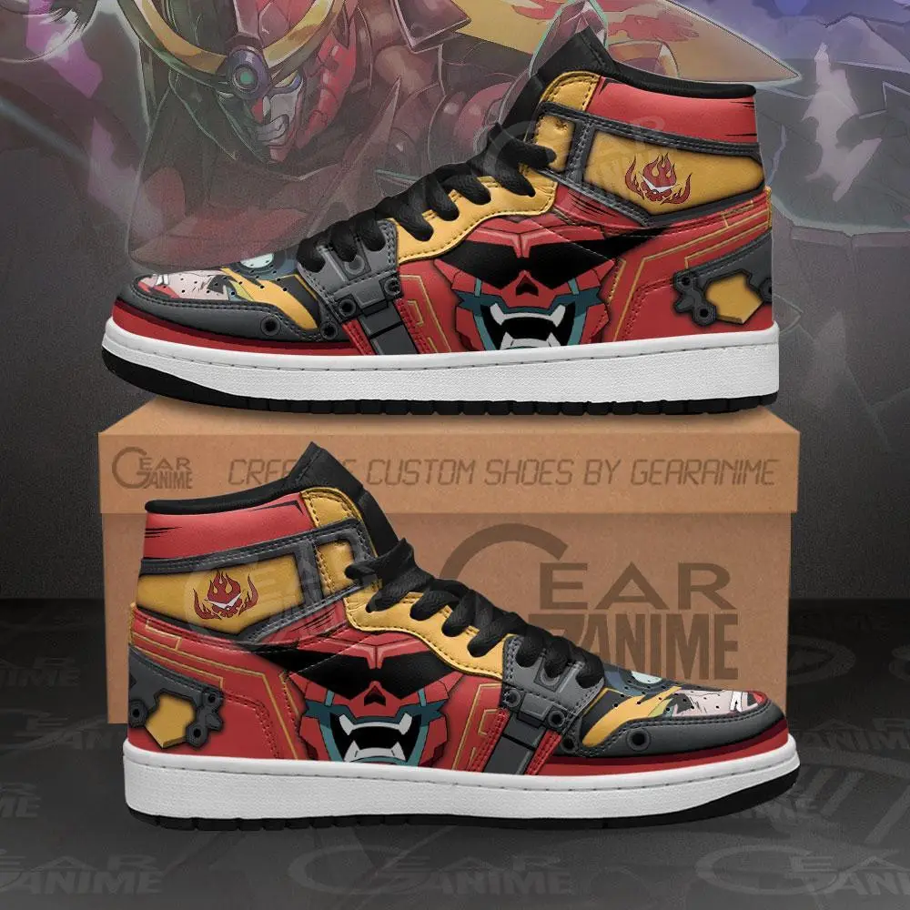 Air JD Hightop Shoes Gunmen Robot Anime JD1s Sneakers Custom For Tengen Toppa Gurren Lagann Fans