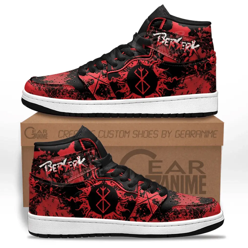 Air JD Hightop Shoes Guts Brand Of Sacrifice JD1s Sneakers Custom Anime Shoes