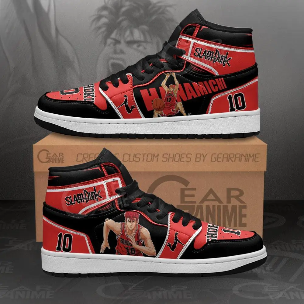 Air JD Hightop Shoes Hanamichi Sakuragi JD1s Sneakers Custom Anime Slam Dunk Shoes Air JD Hightop Shoes Hanamichi Sakuragi JD1s Sneakers Custom Anime Slam Dunk Shoes - Image 1