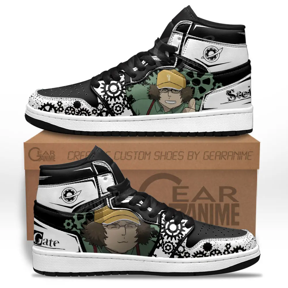 Air JD Hightop Shoes Hashida Itaru JD1s Sneakers Custom Steins Gate Anime Shoes