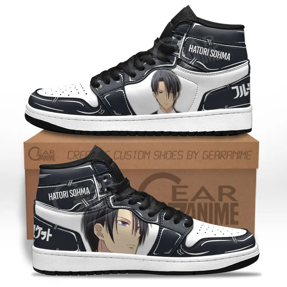 Air JD Hightop Shoes Hatori Sohma JD1s Sneakers Fruits Basket Custom Anime Shoes For Fans