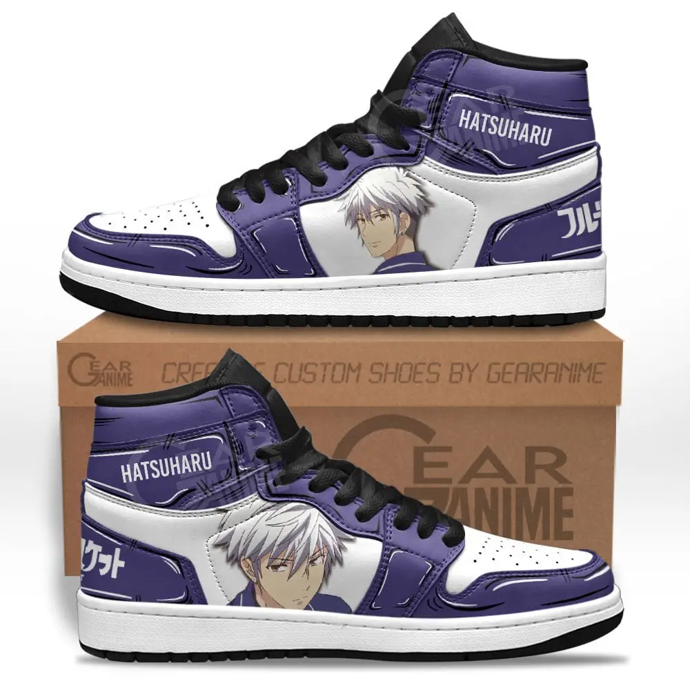 Air JD Hightop Shoes Hatsuharu Sohma JD1s Sneakers Fruits Basket Custom Anime Shoes For Fans