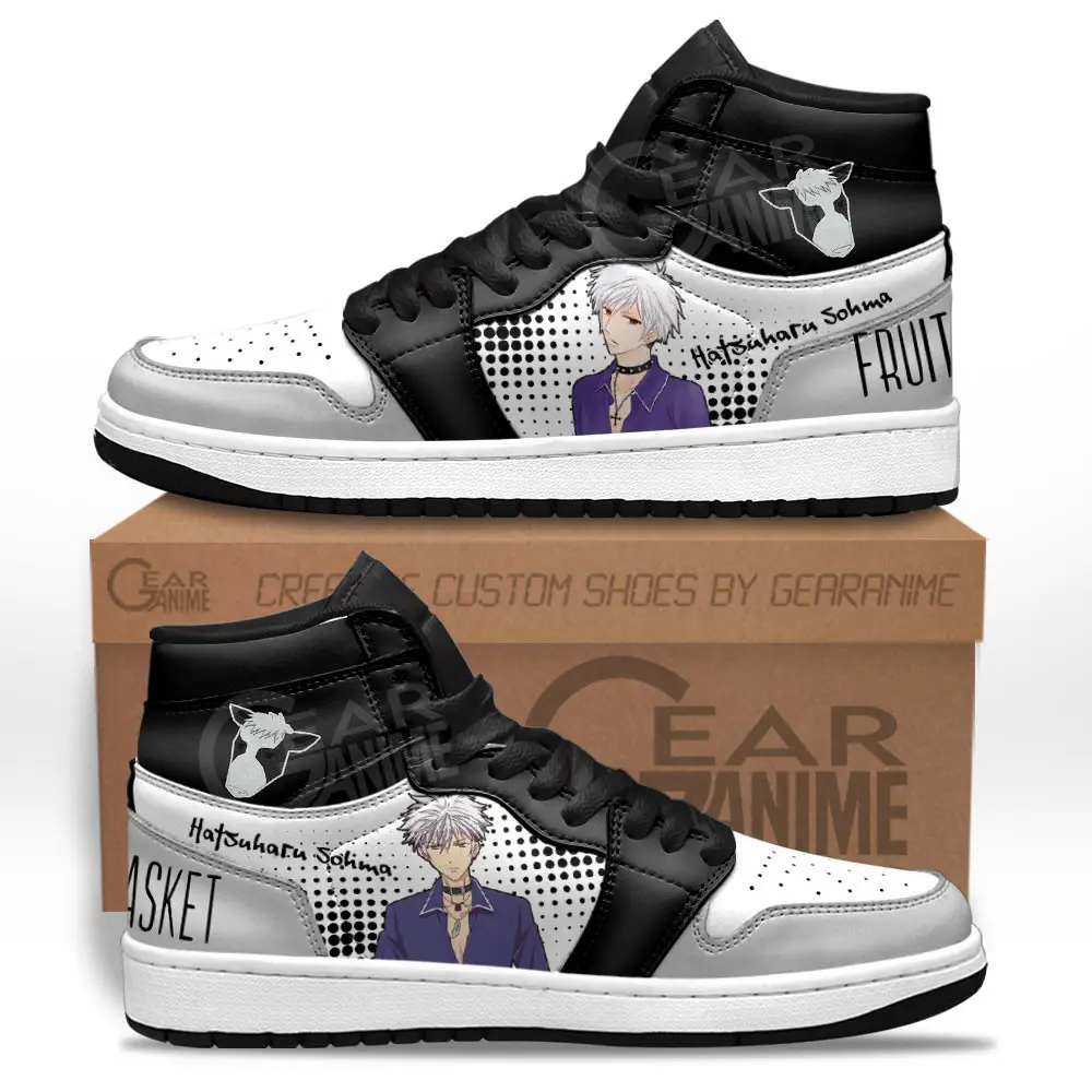 Air JD Hightop Shoes Hatsuharu Souma JD1s Sneakers Fruits Basket Custom Anime Shoes