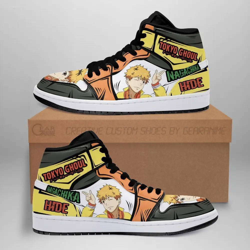 Air JD Hightop Shoes Hideyoshi Hide JD1s Sneakers Custom Tokyo Ghoul Anime Shoes MN05