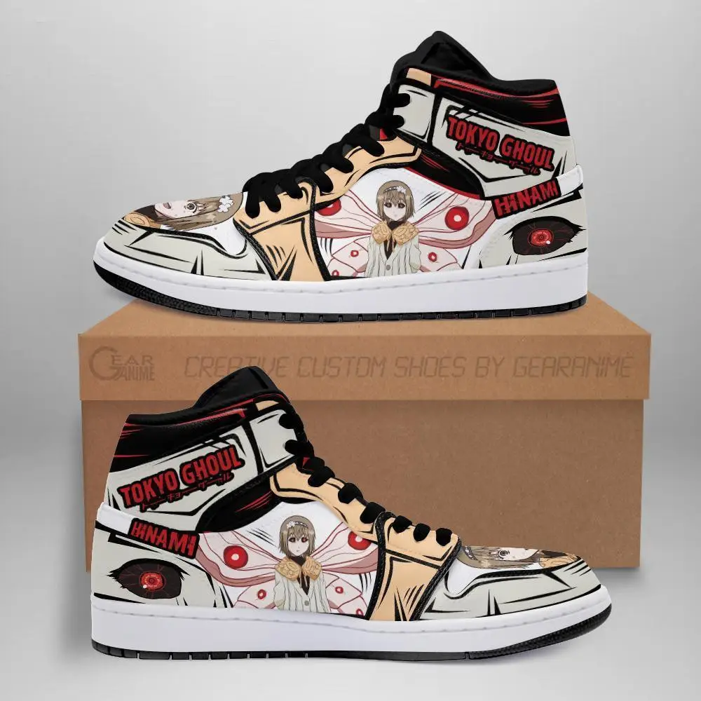 Air JD Hightop Shoes Hinami Fueguchi JD1s Sneakers Custom Tokyo Ghoul Anime Shoes MN05