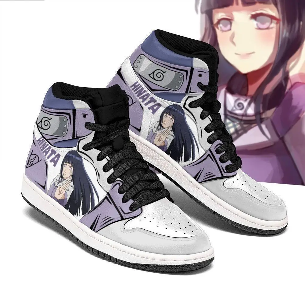 Air JD Hightop Shoes Hinata Hyuga JD1s Sneakers Custom Anime Shoes For Fan