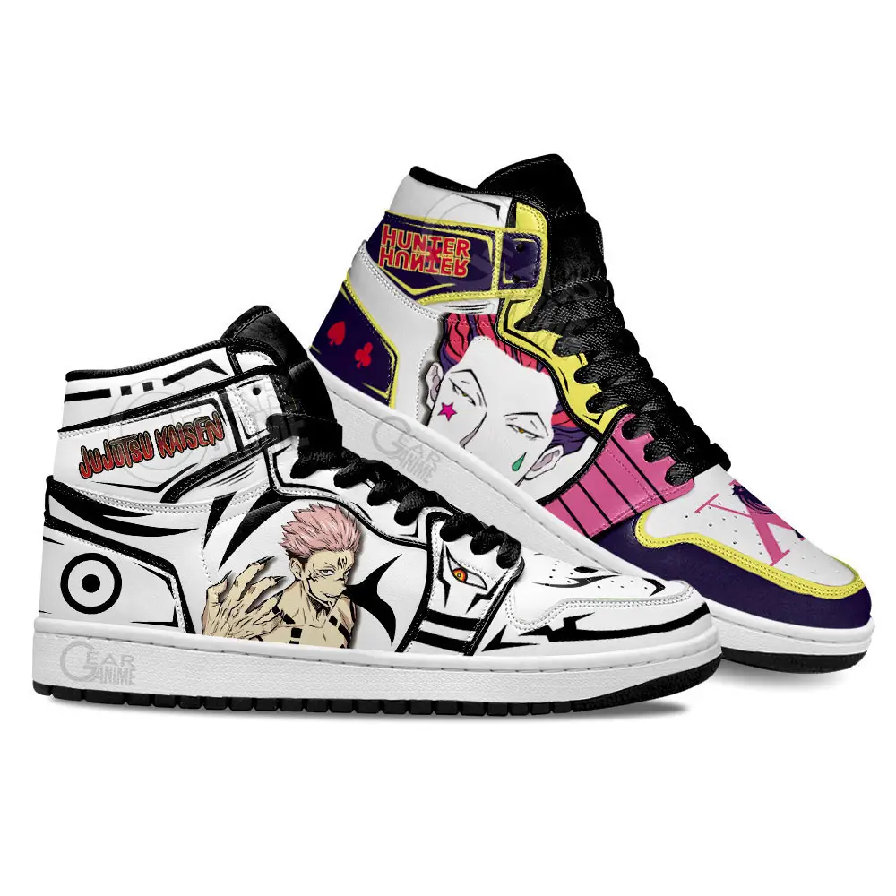 Air JD Hightop Shoes Hisoka and Sukuna Anime Custom Shoes Air JD Hightop Shoes Hisoka and Sukuna Anime Custom Shoes - Image 1