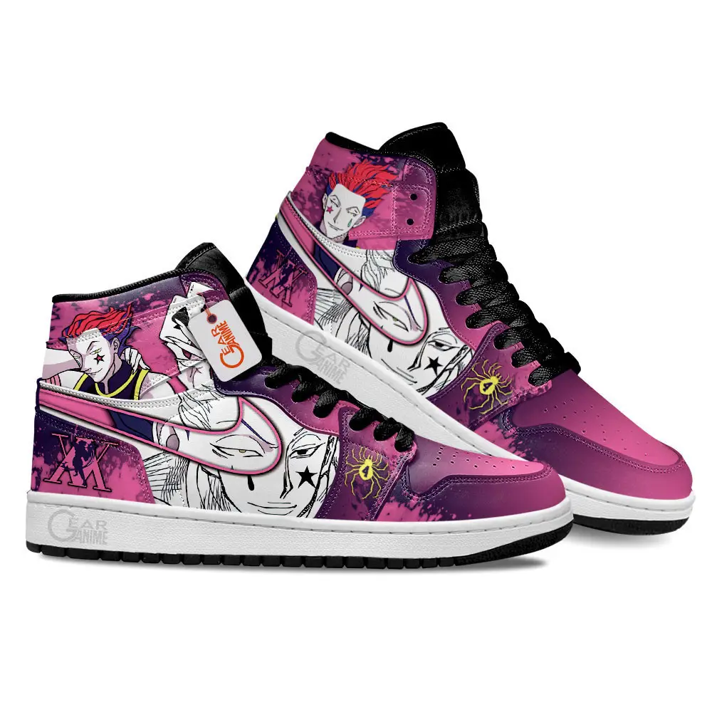Air JD Hightop Shoes Hisoka Anime Shoes HxH Custom Sneakers MN2102 Air JD Hightop Shoes Hisoka Anime Shoes HxH Custom Sneakers MN2102 - Image 1