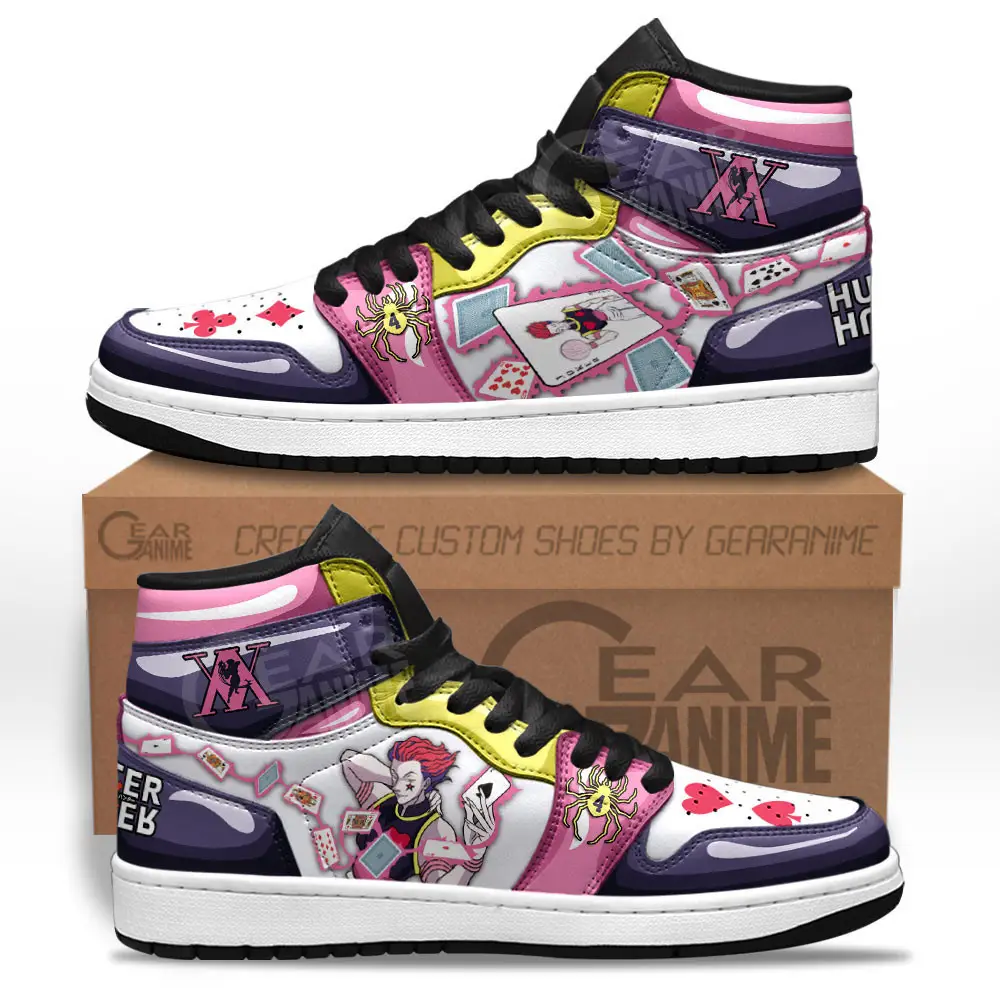 Air JD Hightop Shoes Hisoka JD1s Sneakers Custom Hunter X Hunter Anime Shoes