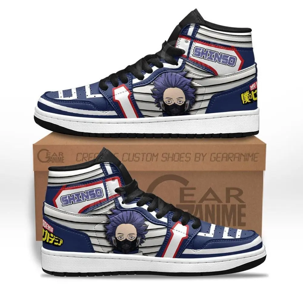 Air JD Hightop Shoes Hitoshi Shinso JD1s Sneakers Custom Anime My Hero Academia Shoes