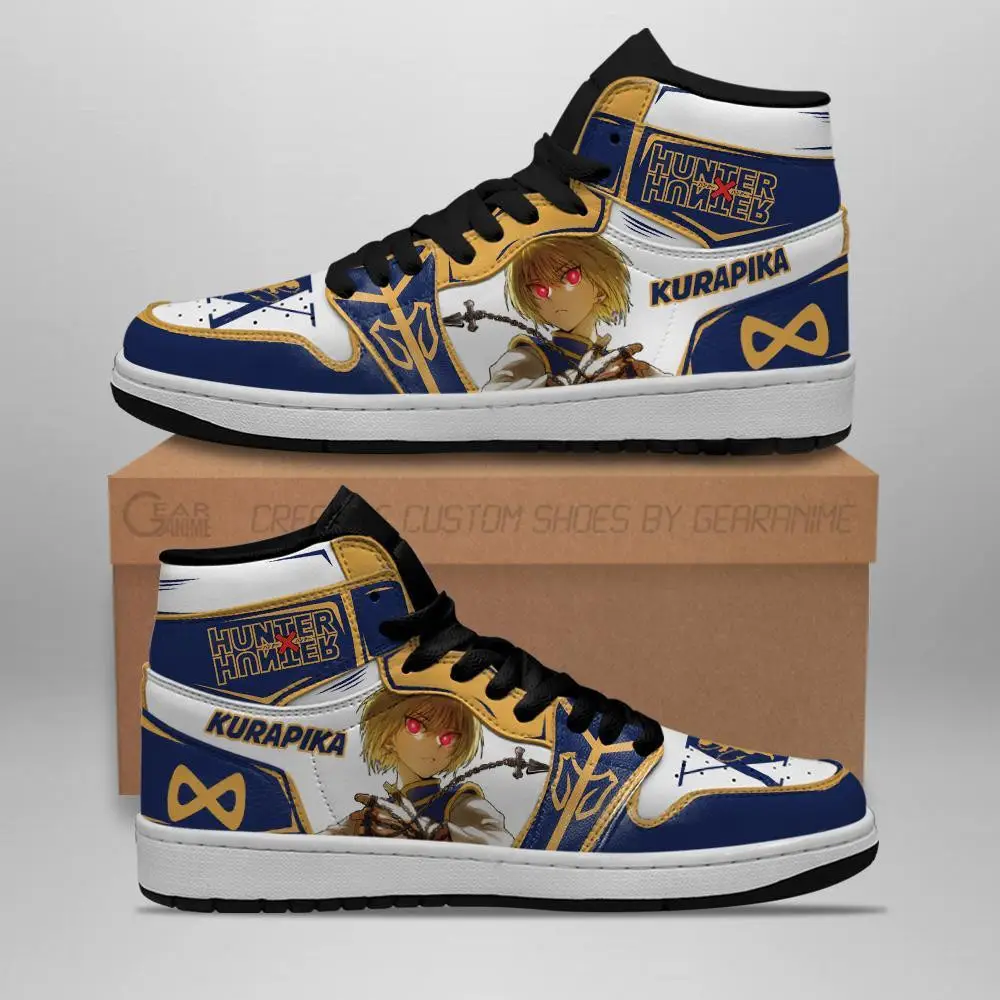 Air JD Hightop Shoes Hunter X Hunter Kurapika JD1s Sneakers Red Eyes HxH Anime Shoes