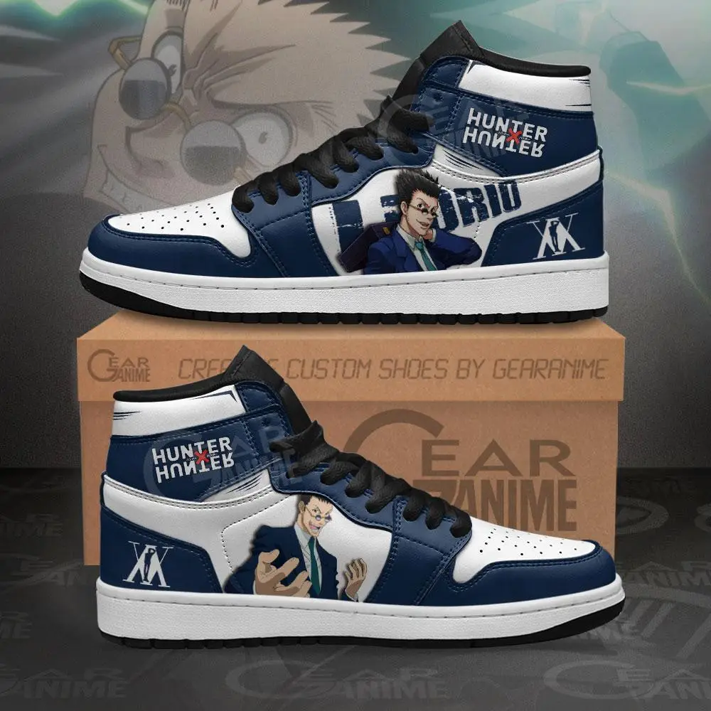 Air JD Hightop Shoes HxH Leorio JD1s Sneakers Custom Hunter X Hunter Anime Shoes Air JD Hightop Shoes HxH Leorio JD1s Sneakers Custom Hunter X Hunter Anime Shoes - Image 1