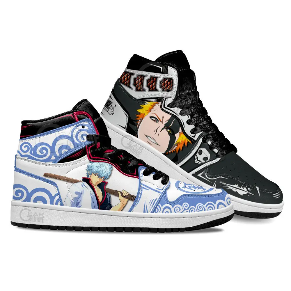Air JD Hightop Shoes Ichigo Kurosaki and Gintoki Sakata Anime Custom Shoes