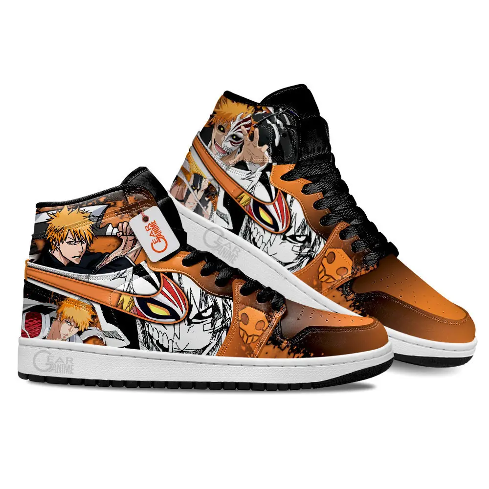 Air JD Hightop Shoes Ichigo Kurosaki Anime Shoes Custom Sneakers MN2102