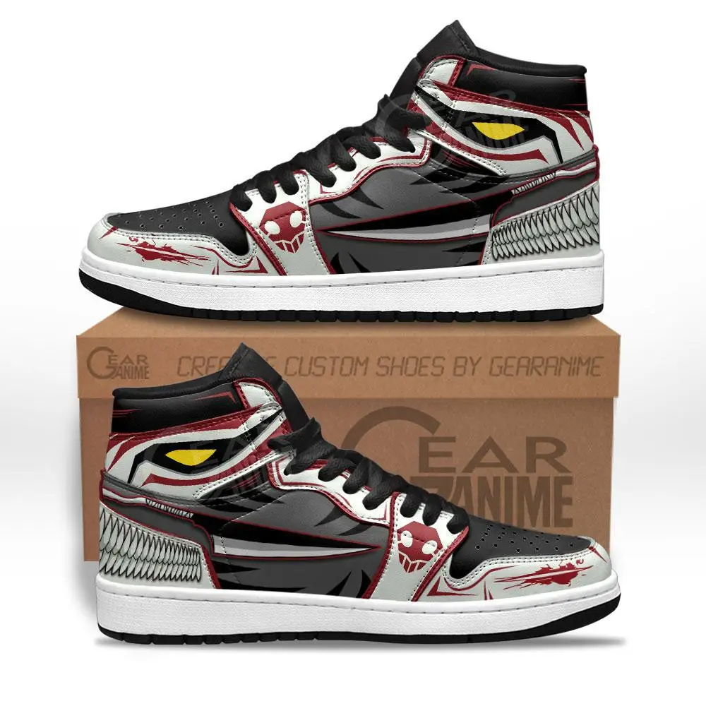 Air JD Hightop Shoes Ichigo Kurosaki Zangetsu Shikai JD1s Sneakers Custom Anime Bleach Shoes