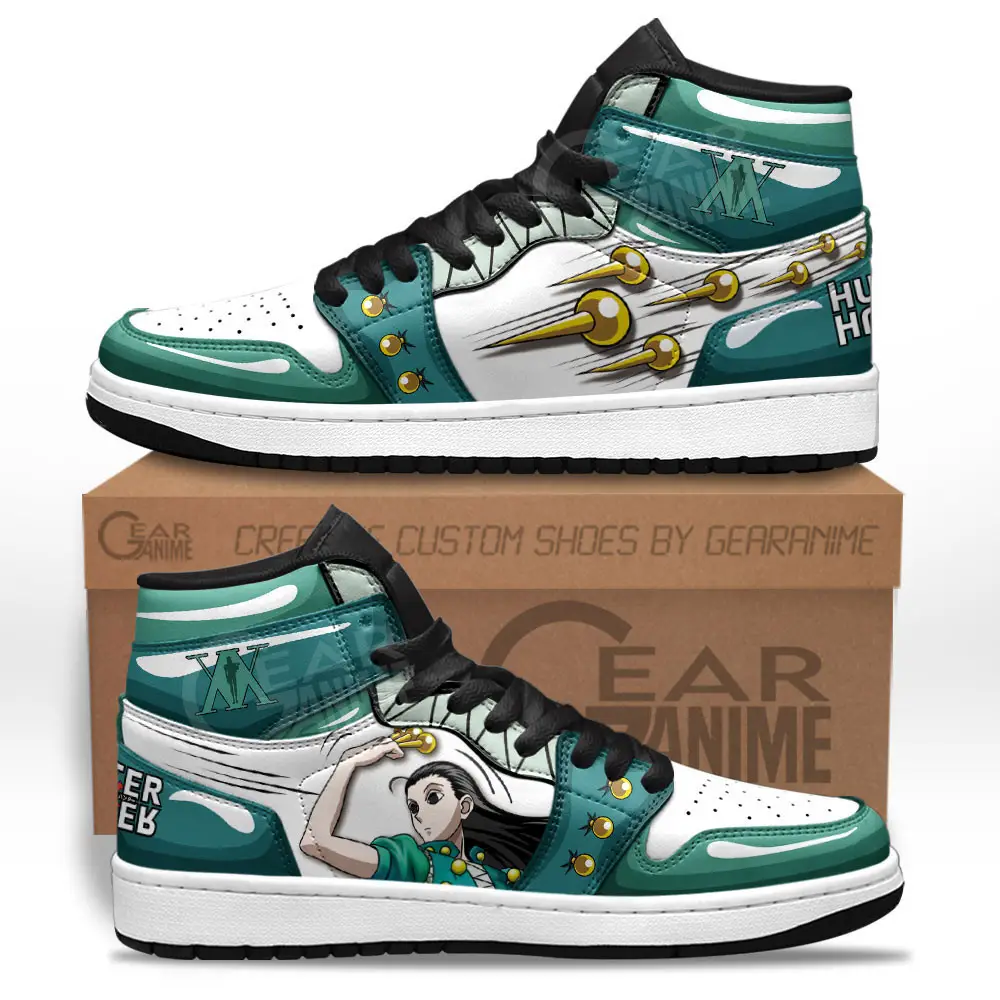 Air JD Hightop Shoes Illumi Zoldyck JD1s Sneakers Custom Hunter X Hunter Anime Shoes