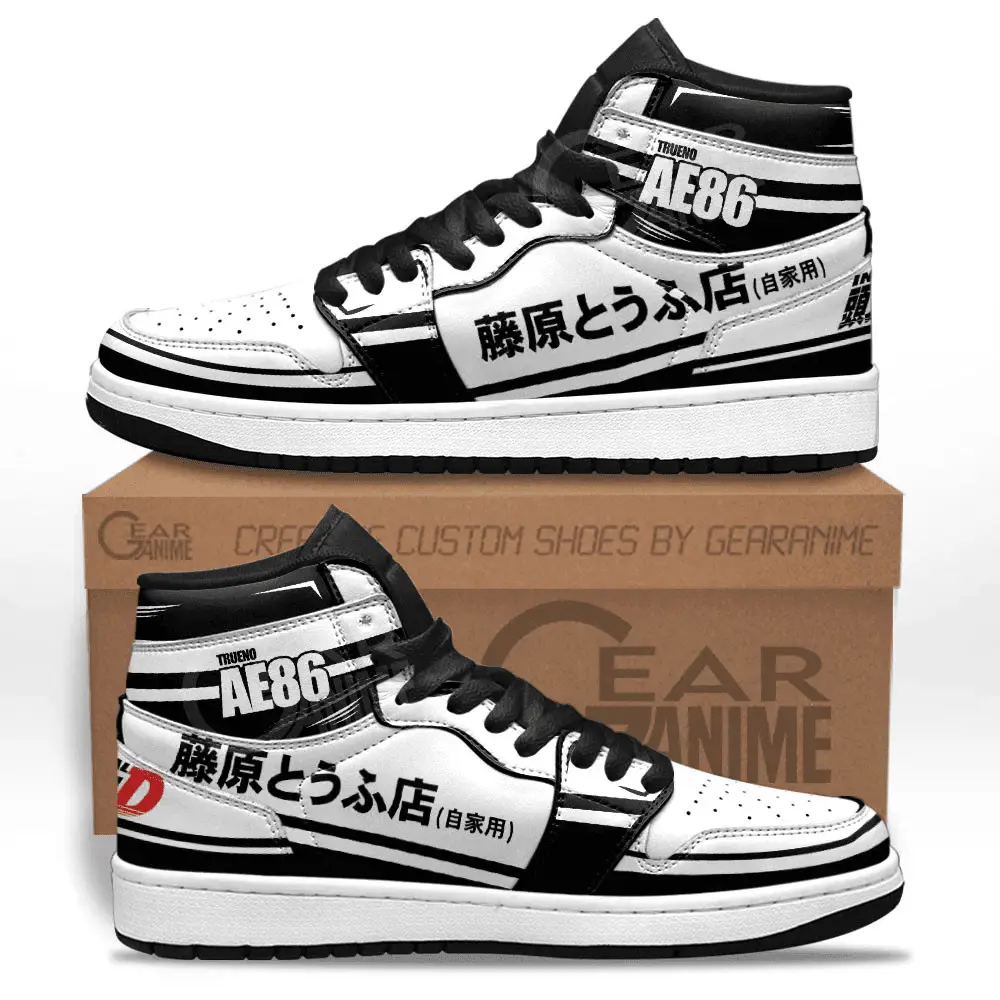 Air JD Hightop Shoes Initial D AE86 JD1s Sneakers Custom Anime Shoes