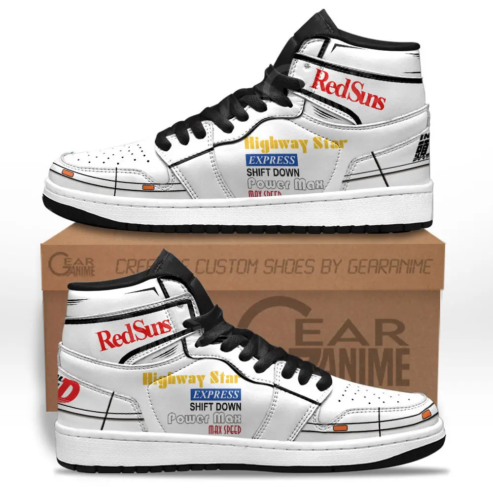Air JD Hightop Shoes Initial D Savanna RX-7 FC3S JD1s Sneakers Custom Anime Shoes