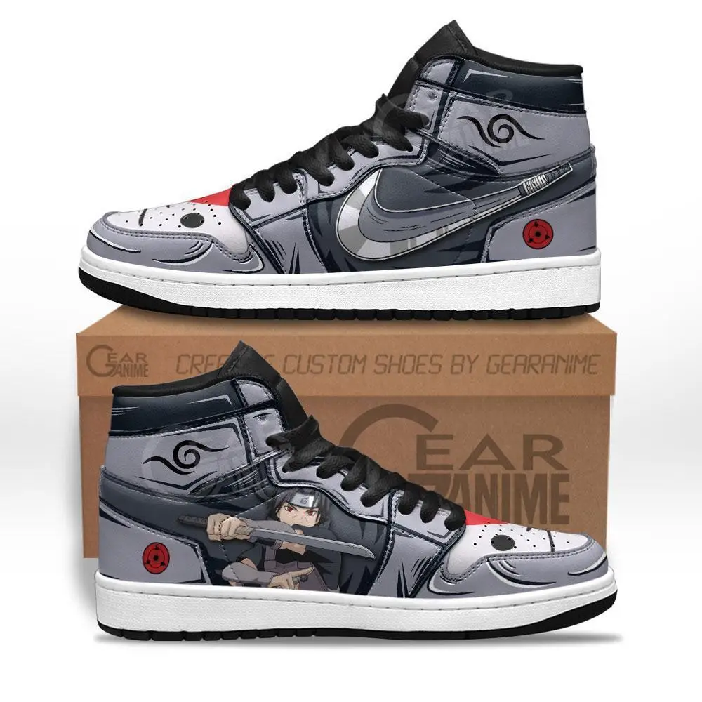 Air JD Hightop Shoes Itachi Anbu JD1s Sneakers Custom Anime Shoes