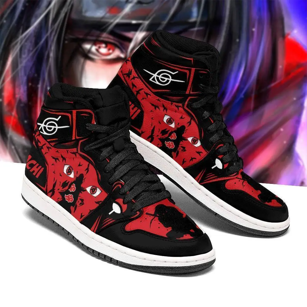 Air JD Hightop Shoes Itachi Eyes JD1s Sneakers Custom Anime Shoes Air JD Hightop Shoes Itachi Eyes JD1s Sneakers Custom Anime Shoes - Image 1