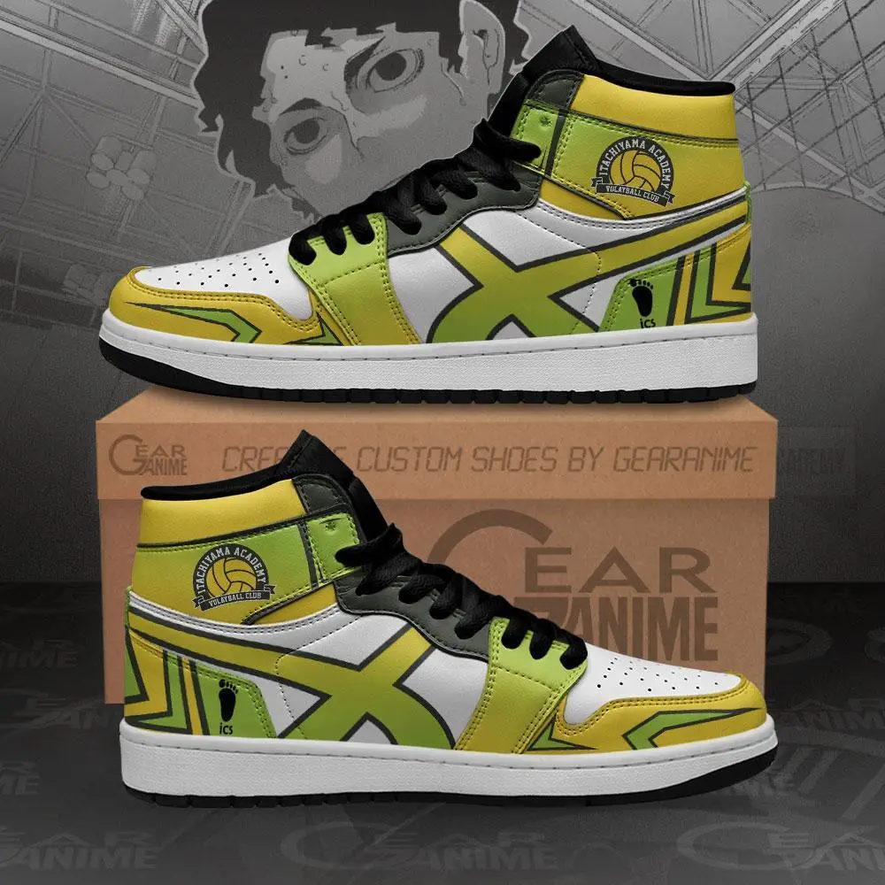 Air JD Hightop Shoes Itachiyama Academy JD1s Sneakers Haikyuu Custom Anime Shoes MN10