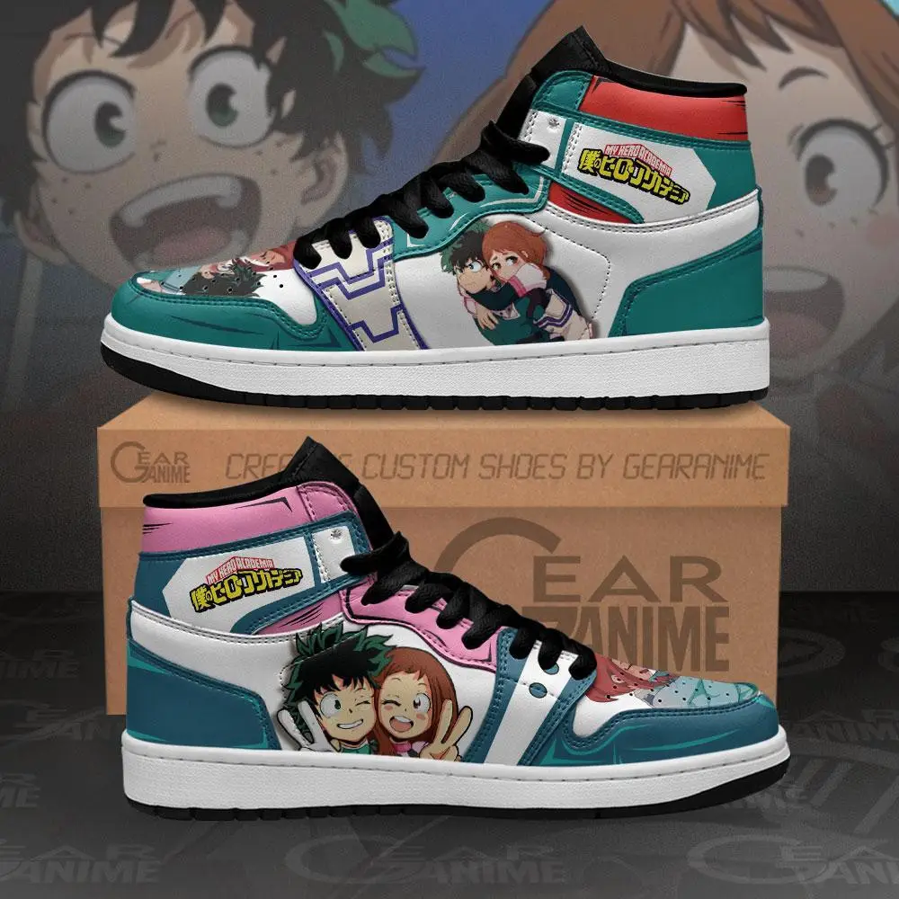 Air JD Hightop Shoes Izuku and Uraraka JD1s Sneakers My Hero Academia Anime Shoes Air JD Hightop Shoes Izuku and Uraraka JD1s Sneakers My Hero Academia Anime Shoes - Image 1
