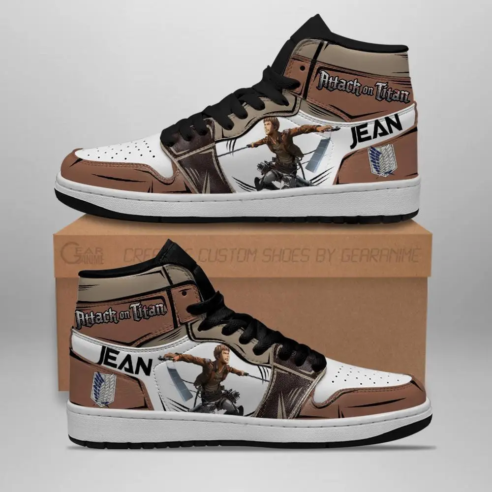 Air JD Hightop Shoes Jean Kirstein JD1s Sneakers Attack On Titan Anime JD1s Sneakers