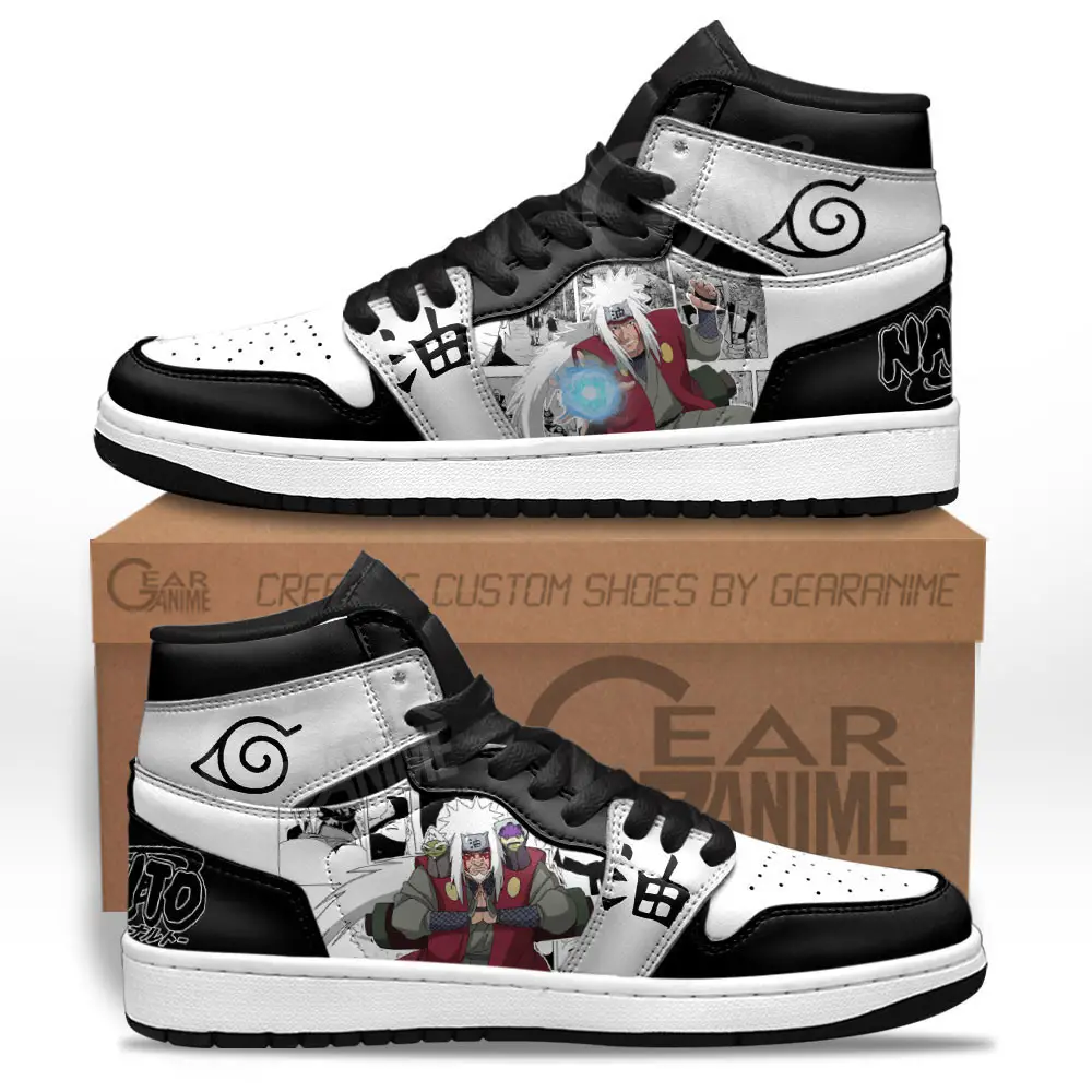 Air JD Hightop Shoes Jiraiya JD1s Sneakers Custom Anime Shoes Mix Manga