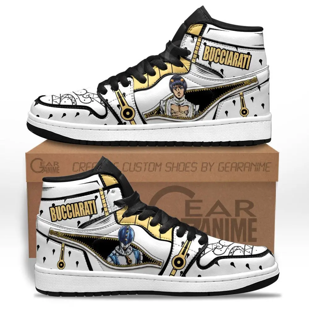 Air JD Hightop Shoes JoJo's Bizarre Adventure Bruno Bucciarati JD1s Sneakers Custom Anime Shoes Air JD Hightop Shoes JoJo's Bizarre Adventure Bruno Bucciarati JD1s Sneakers Custom Anime Shoes - Image 1