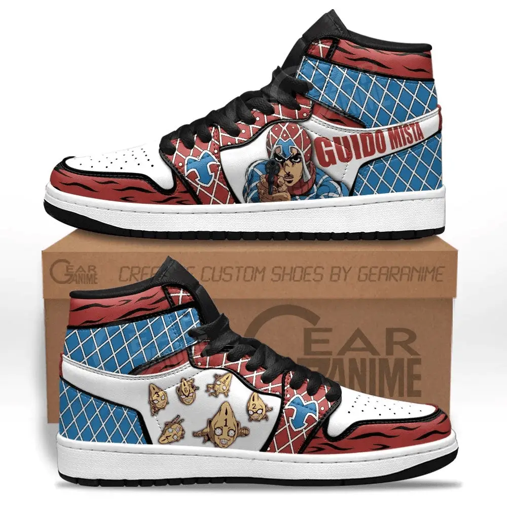 Air JD Hightop Shoes JoJo's Bizarre Adventure Guido Mista JD1s Sneakers Custom Anime Shoes