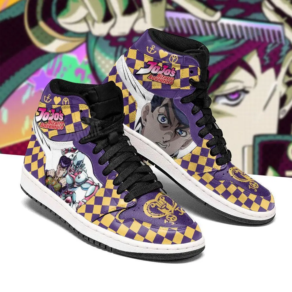 Air JD Hightop Shoes JoJo's Bizarre Adventure JD1s Sneakers Josuke Higashikata Anime Shoes