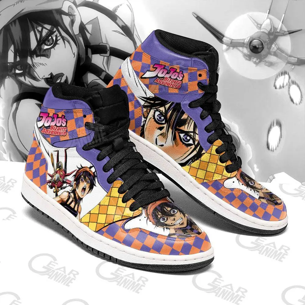Air JD Hightop Shoes JoJo's Bizarre Adventure JD1s Sneakers Narancia Ghirga Anime Shoes
